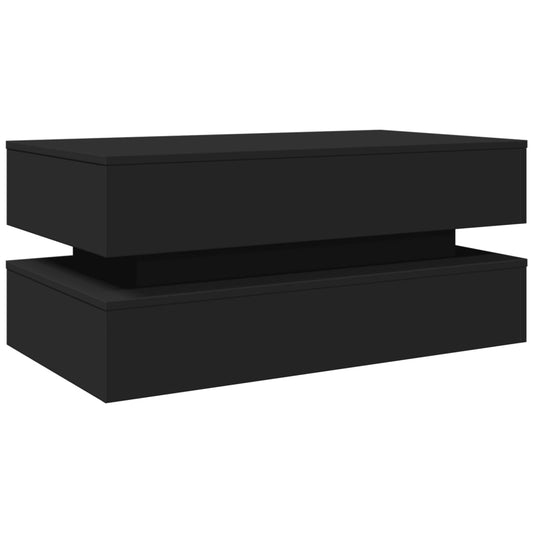Mesa de centro HKH con luces LED - Negro