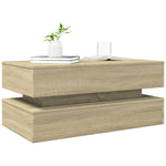 HKH Mesa de Centro com Luzes Led Carvalho Sonoma