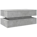 HKH Mesa de Centro com Luzes Led Cimento - Cinzento