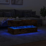 HKH Mesa de Centro com Luzes Led Carvalho Fumado