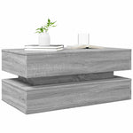 HKH Mesa de Centro com Luzes Led Sonoma - Cinzento