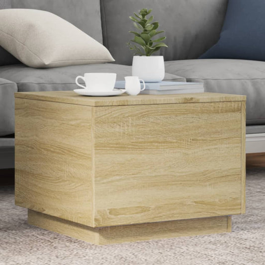 HKH Mesa de Centro com Luzes Led Carvalho Sonoma