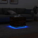 HKH Mesa de Centro com Luzes Led Carvalho Fumado