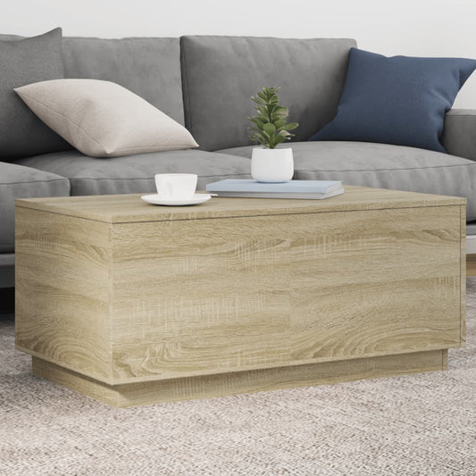 Mesa de centro HKH con luces LED, roble Sonoma