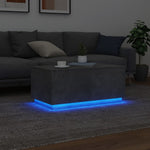 HKH Mesa de Centro com Luzes Led Cimento - Cinzento