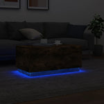HKH Mesa de Centro com Luzes Led Carvalho Fumado