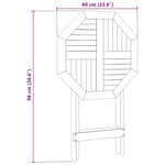 HKH Mesa de Jardín Plegable de Madera Maciza de Acacia - Marrón