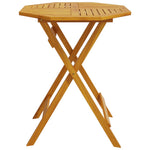 HKH Mesa de Jardín Plegable de Madera Maciza de Acacia - Marrón