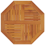 HKH Mesa de Jardín Plegable de Madera Maciza de Acacia - Marrón