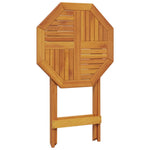 HKH Mesa de Jardín Plegable de Madera Maciza de Acacia - Marrón