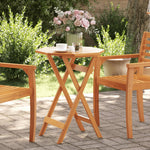 HKH Mesa de Jardín Plegable de Madera Maciza de Acacia - Marrón