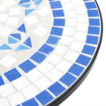 HKH Mesa Bistrô em Mosaico Ã˜ Cerâmica e Branco - Azul