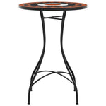 HKH Mesa de Bistrô em Mosaico Ã˜ Cerâmica Terracota e Branco - Laranja