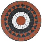 HKH Mesa de Bistrô em Mosaico Ã˜ Cerâmica Terracota e Branco - Laranja