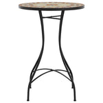 HKH Mesa de Bistrô em Mosaico Ã˜ Cerâmica Terracota e Branco - Laranja