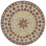 HKH Mesa de Bistrô em Mosaico Ã˜ Cerâmica Terracota e Branco - Laranja