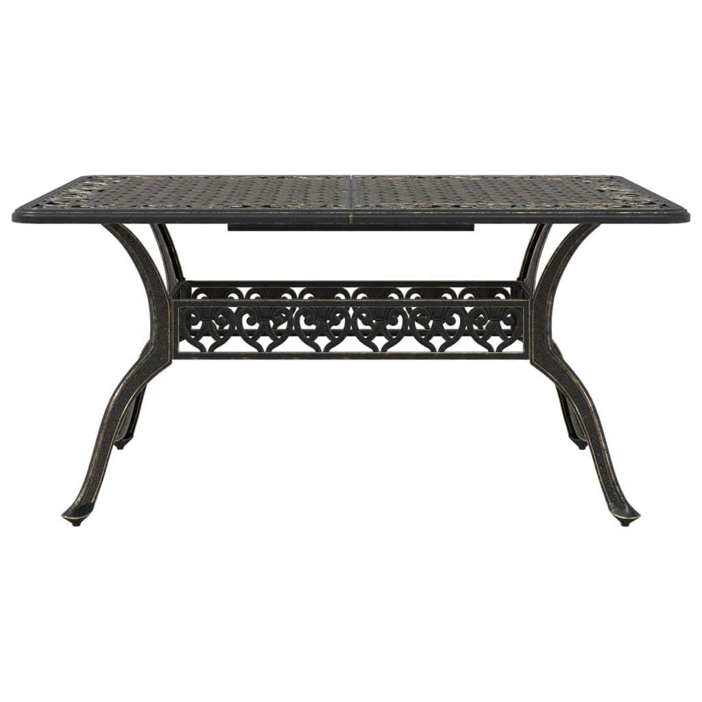 HKH Mesa de Jardim 150x90x72 Cm Alumínio Fundido Bronze - Marrom