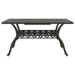 HKH Mesa de Jardim 150x90x72 Cm Alumínio Fundido Bronze - Marrom