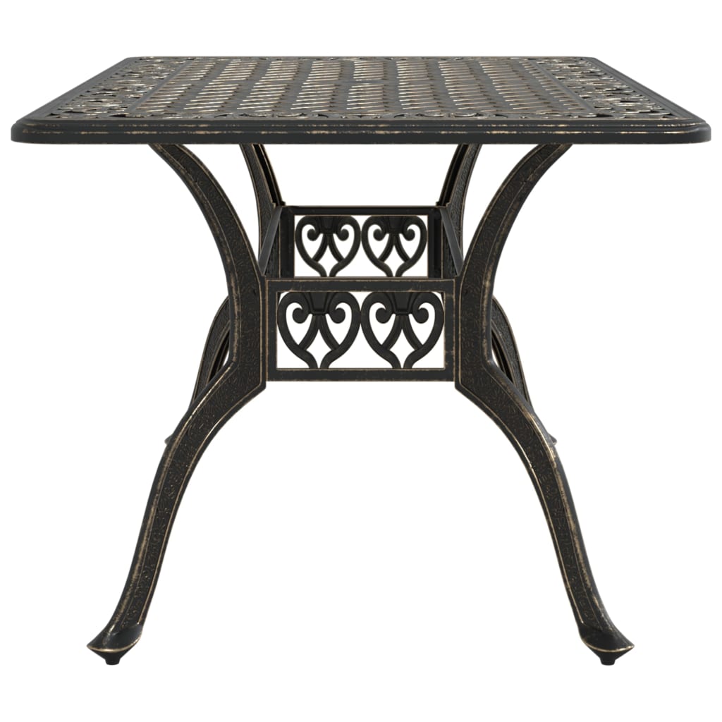 HKH Mesa de Jardim 150x90x72 Cm Alumínio Fundido Bronze - Marrom