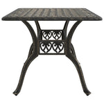 HKH Mesa de Jardim 150x90x72 Cm Alumínio Fundido Bronze - Marrom