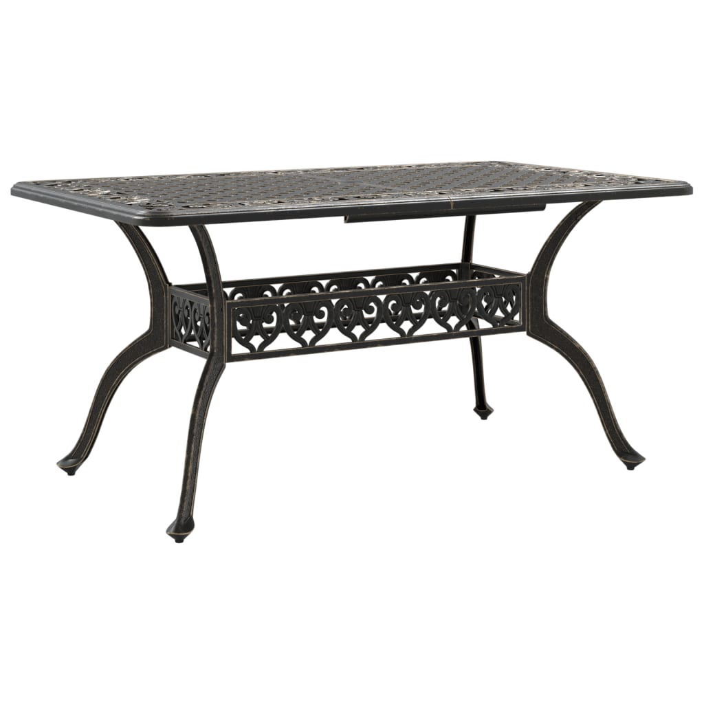 HKH Mesa de Jardim 150x90x72 Cm Alumínio Fundido Bronze - Marrom