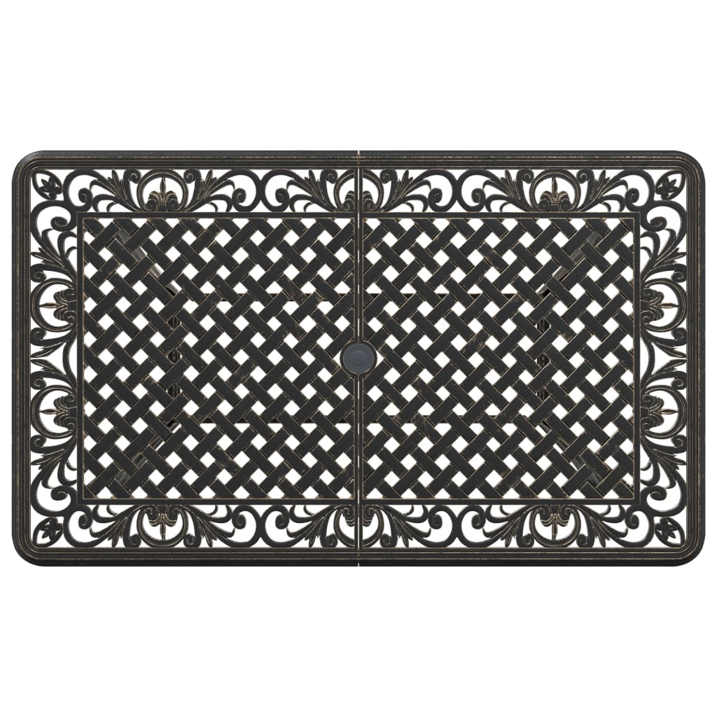 HKH Mesa de Jardim 150x90x72 Cm Alumínio Fundido Bronze - Marrom
