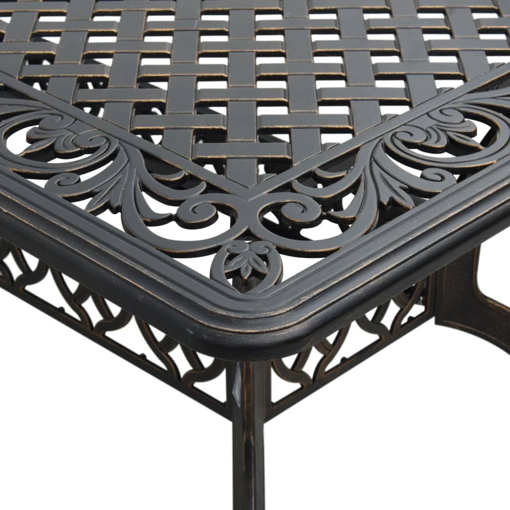 HKH Mesa de Jardim 150x90x72 Cm Alumínio Fundido Bronze - Marrom