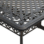 HKH Mesa de Jardim 150x90x72 Cm Alumínio Fundido Bronze - Marrom