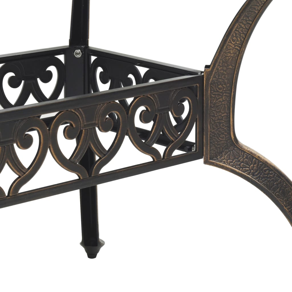 HKH Mesa de Jardim 150x90x72 Cm Alumínio Fundido Bronze - Marrom
