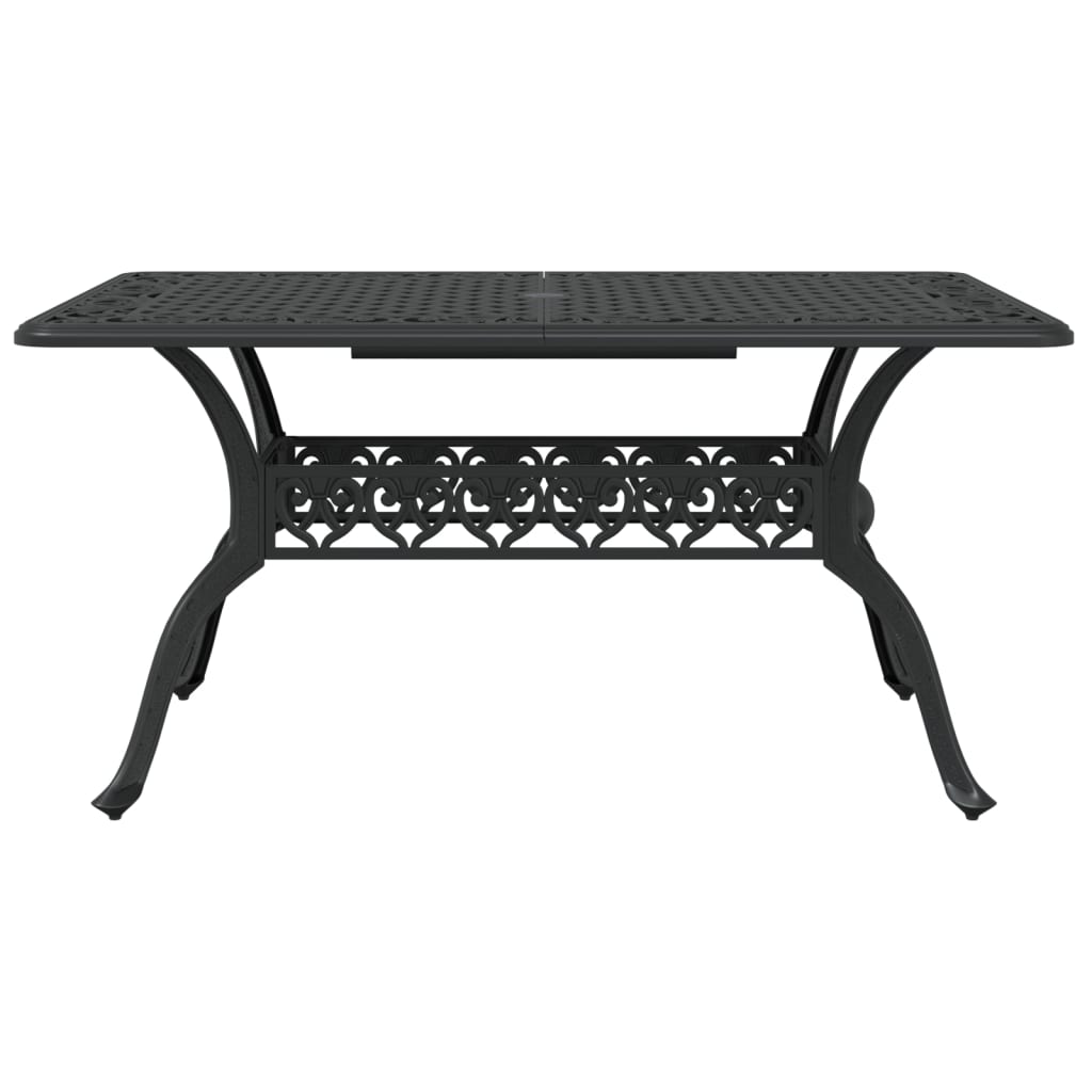 HKH Mesa de Jardim 150x90x72 Cm Alumínio Fundido - Preto