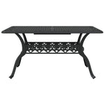 HKH Mesa de Jardim 150x90x72 Cm Alumínio Fundido - Preto