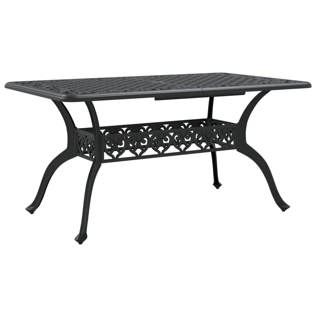 HKH Mesa de Jardim 150x90x72 Cm Alumínio Fundido - Preto