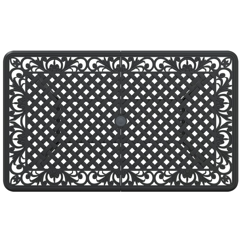 HKH Mesa de Jardim 150x90x72 Cm Alumínio Fundido - Preto
