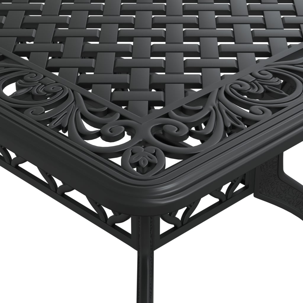 HKH Mesa de Jardim 150x90x72 Cm Alumínio Fundido - Preto