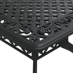 HKH Mesa de Jardim 150x90x72 Cm Alumínio Fundido - Preto