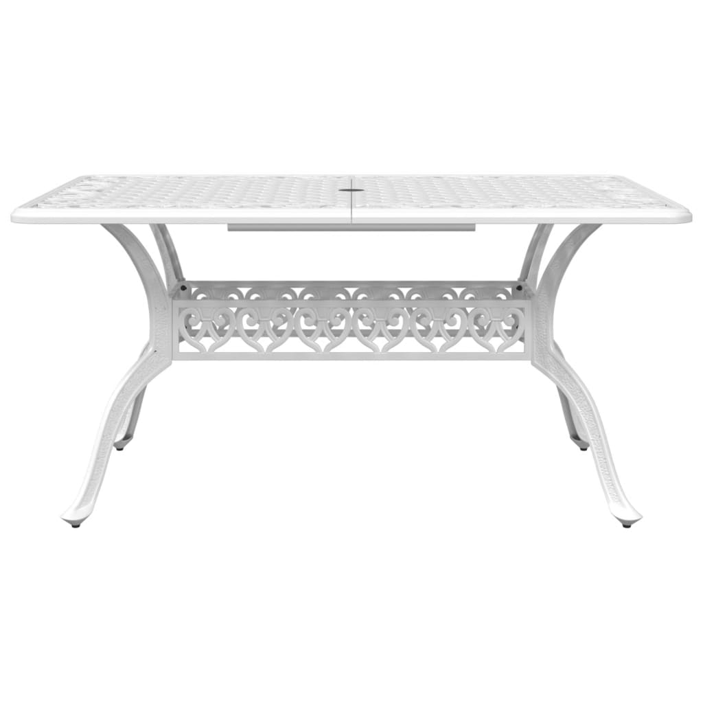HKH Mesa de Jardim 150x90x72 Cm Alumínio Fundido - Branco