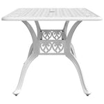 HKH Mesa de Jardim 150x90x72 Cm Alumínio Fundido - Branco