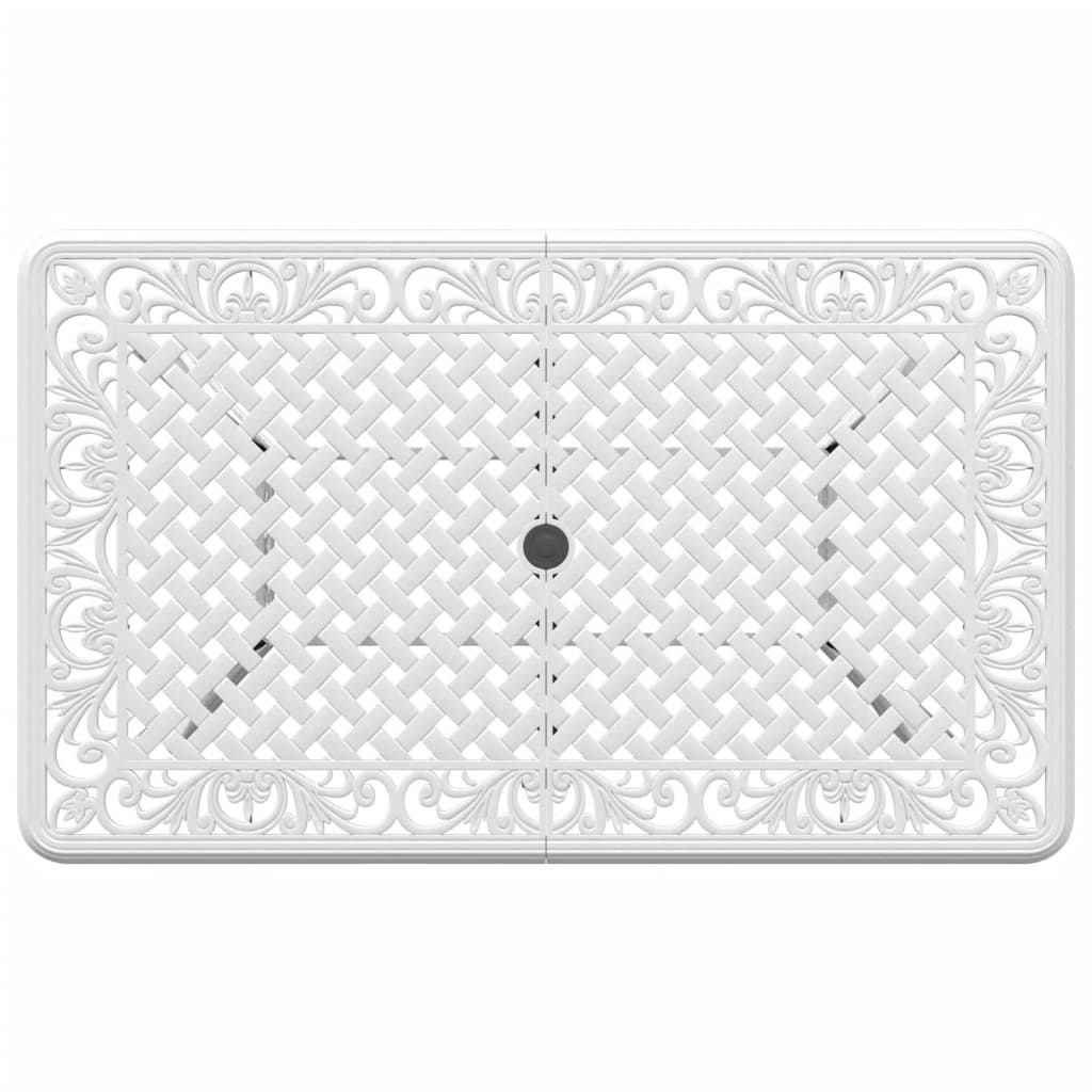 HKH Mesa de Jardim 150x90x72 Cm Alumínio Fundido - Branco