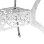 HKH Mesa de Jardim 150x90x72 Cm Alumínio Fundido - Branco