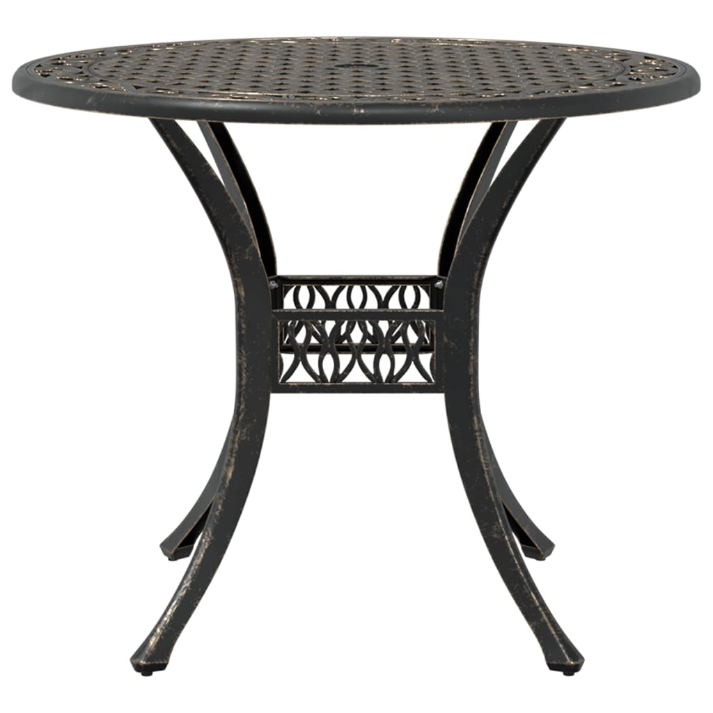 HKH Mesa de Jardim Ã˜90x75 Cm Alumínio Fundido Bronze - Marrom