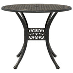 HKH Mesa de Jardim Ã˜90x75 Cm Alumínio Fundido Bronze - Marrom