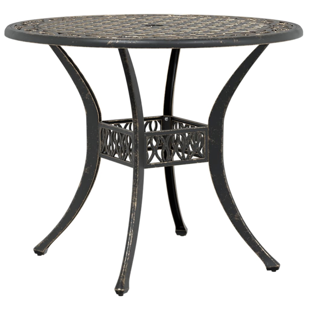 HKH Mesa de Jardim Ã˜90x75 Cm Alumínio Fundido Bronze - Marrom