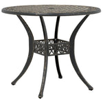 HKH Mesa de Jardim Ã˜90x75 Cm Alumínio Fundido Bronze - Marrom