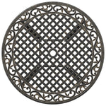 HKH Mesa de Jardim Ã˜90x75 Cm Alumínio Fundido Bronze - Marrom