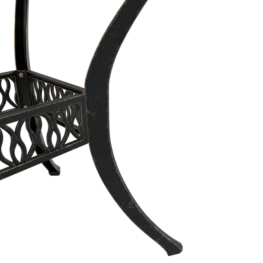 HKH Mesa de Jardim Ã˜90x75 Cm Alumínio Fundido Bronze - Marrom
