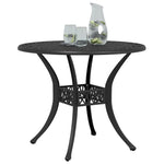 HKH Mesa de Jardim Ã˜90x75 Cm Alumínio Fundido - Preto