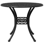 HKH Mesa de Jardim Ã˜90x75 Cm Alumínio Fundido - Preto