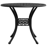 HKH Mesa de Jardim Ã˜90x75 Cm Alumínio Fundido - Preto