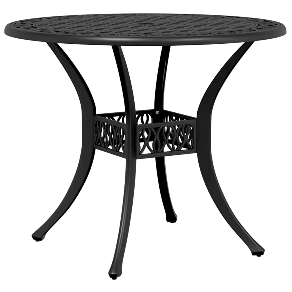 HKH Mesa de Jardim Ã˜90x75 Cm Alumínio Fundido - Preto
