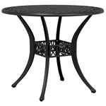 HKH Mesa de Jardim Ã˜90x75 Cm Alumínio Fundido - Preto